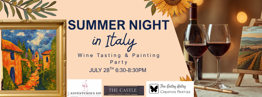 Summer Night in Italy- Wine tasting and Painting